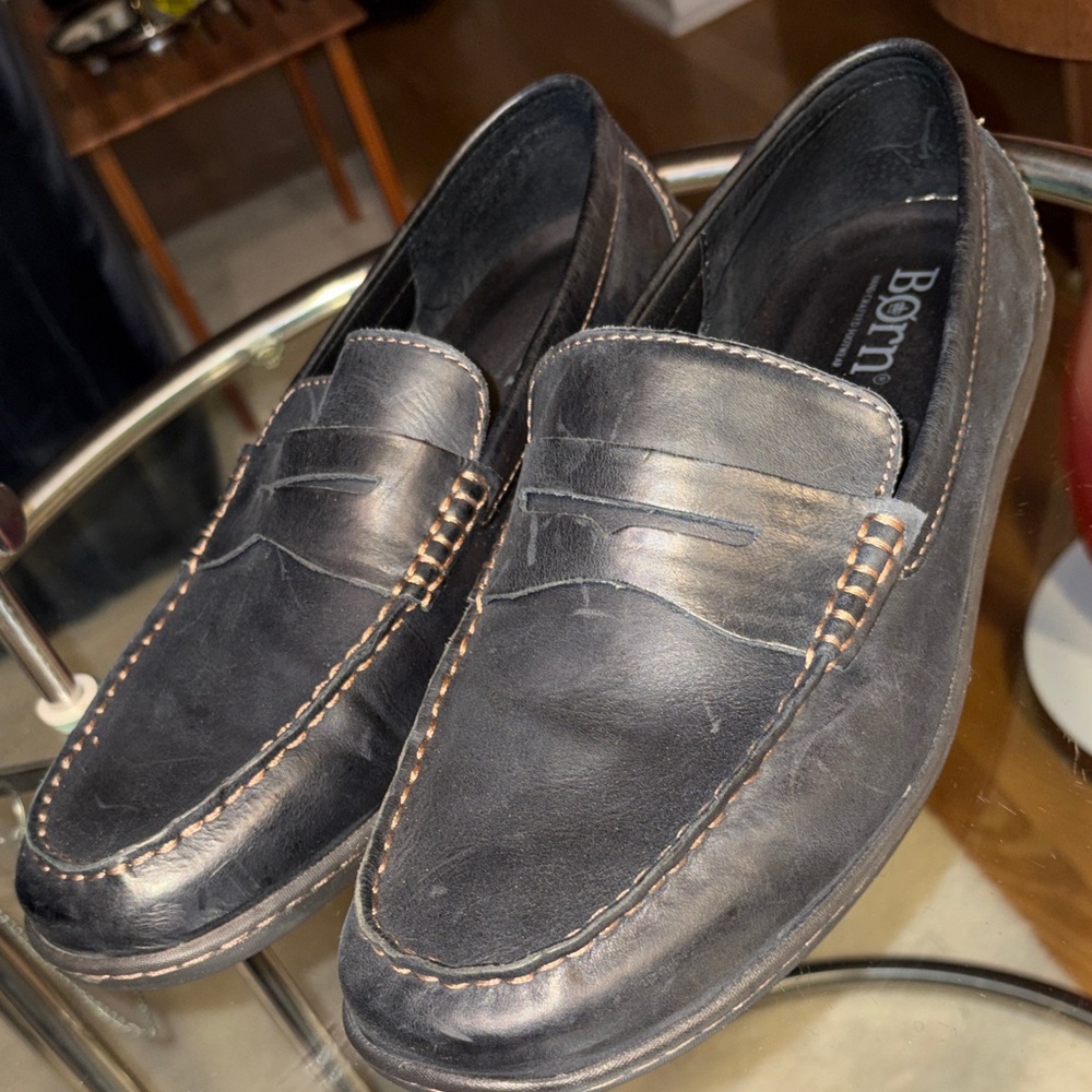 Born Dark Leather Men's Slip-Ons